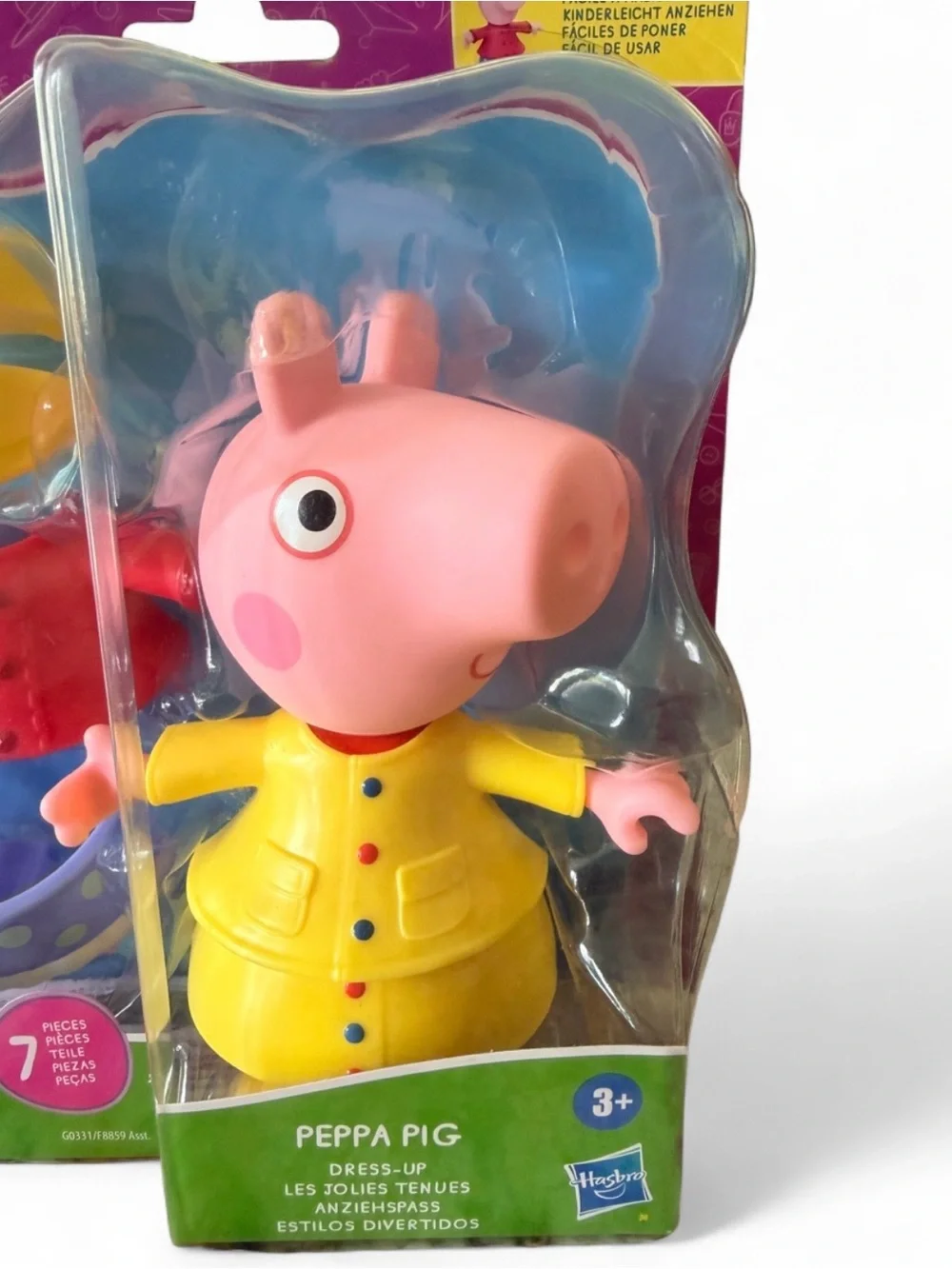 Peppa Pig Dress-Up Figure with Yellow Raincoat and Red Top